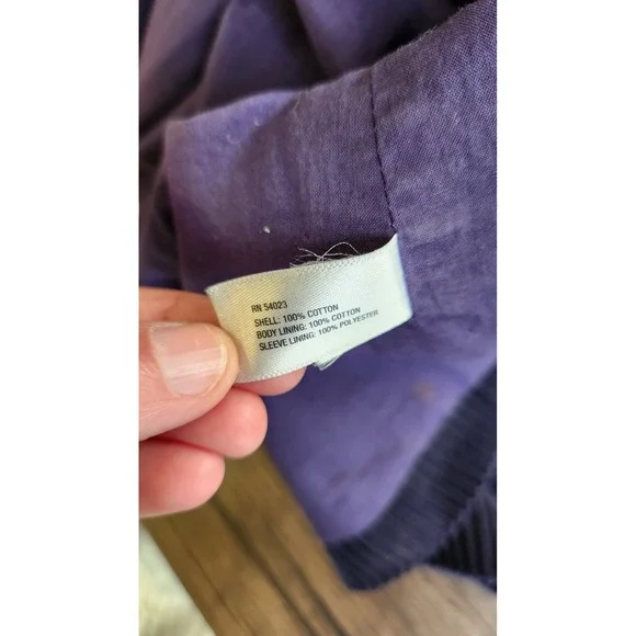 Gap Corduroy Trench Coat Small Deep Purple Vintage Y2K Academia Indie Classic - Picture 5 of 9